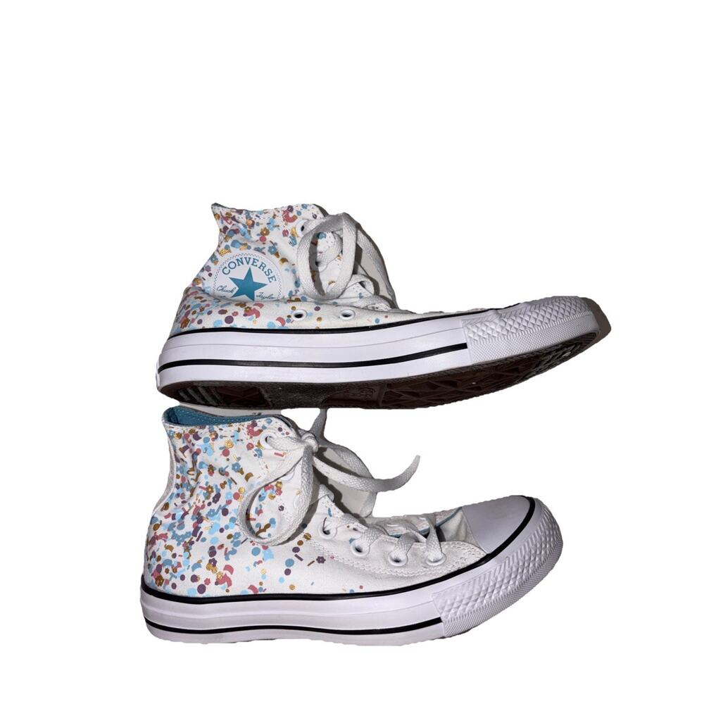Converse Shoes Womens 7 Chuck Taylor All Star Hi Sneakers Multi Confetti 162924F